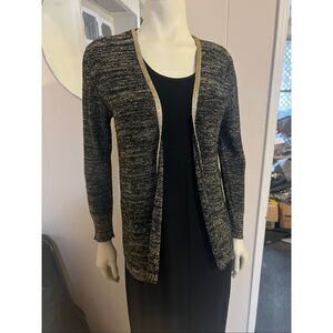 RARE Vintage’70 Errulat Modelle Germany black and gold vintage open Cardi S